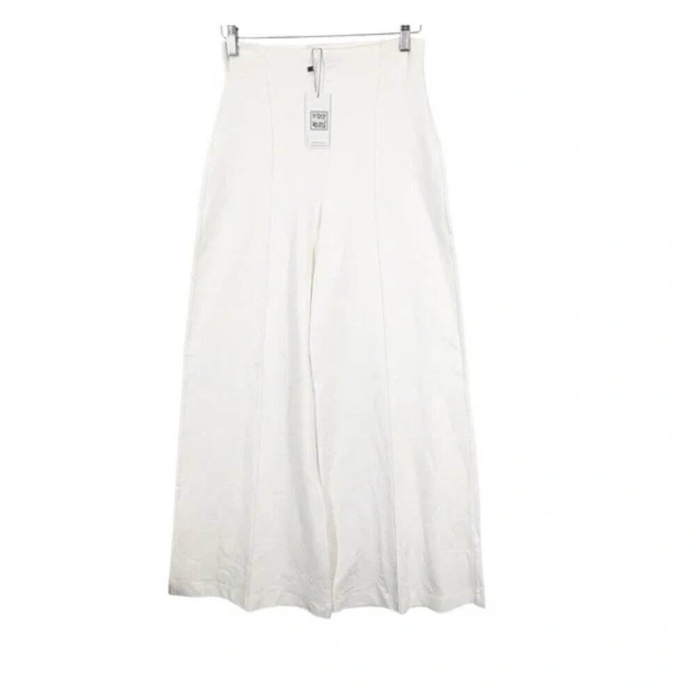 NEW RIPLEY RADER White Ponte Knit Wide Leg Pants Size 4 US Large - Picture 4 of 12